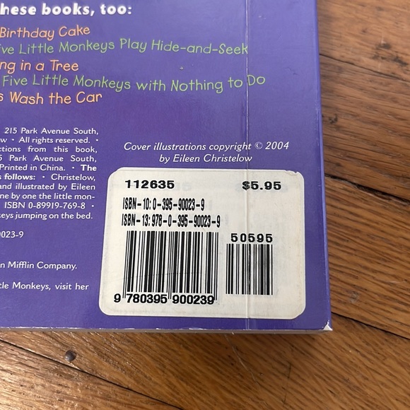 Five Little Monkeys 🙈 🙉 🙊 jumping on the bed vintage kids board book - Picture 3 of 9